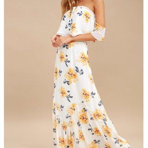 Lulu's floral 2 piece maxi dress set